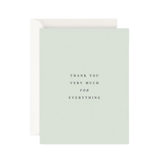 Card - Thank You Very Much For Everything