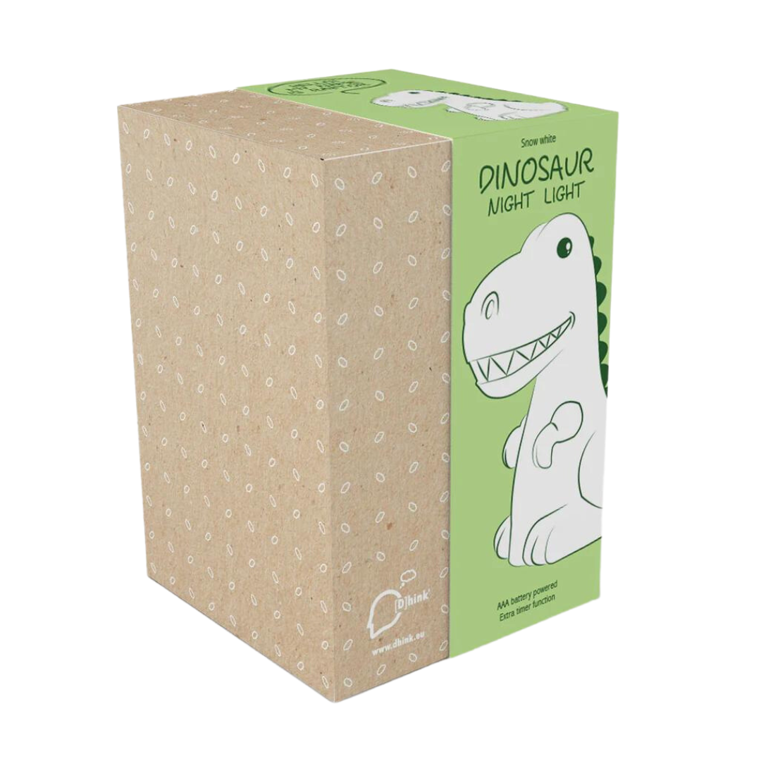 Dinosaur Night Light - White