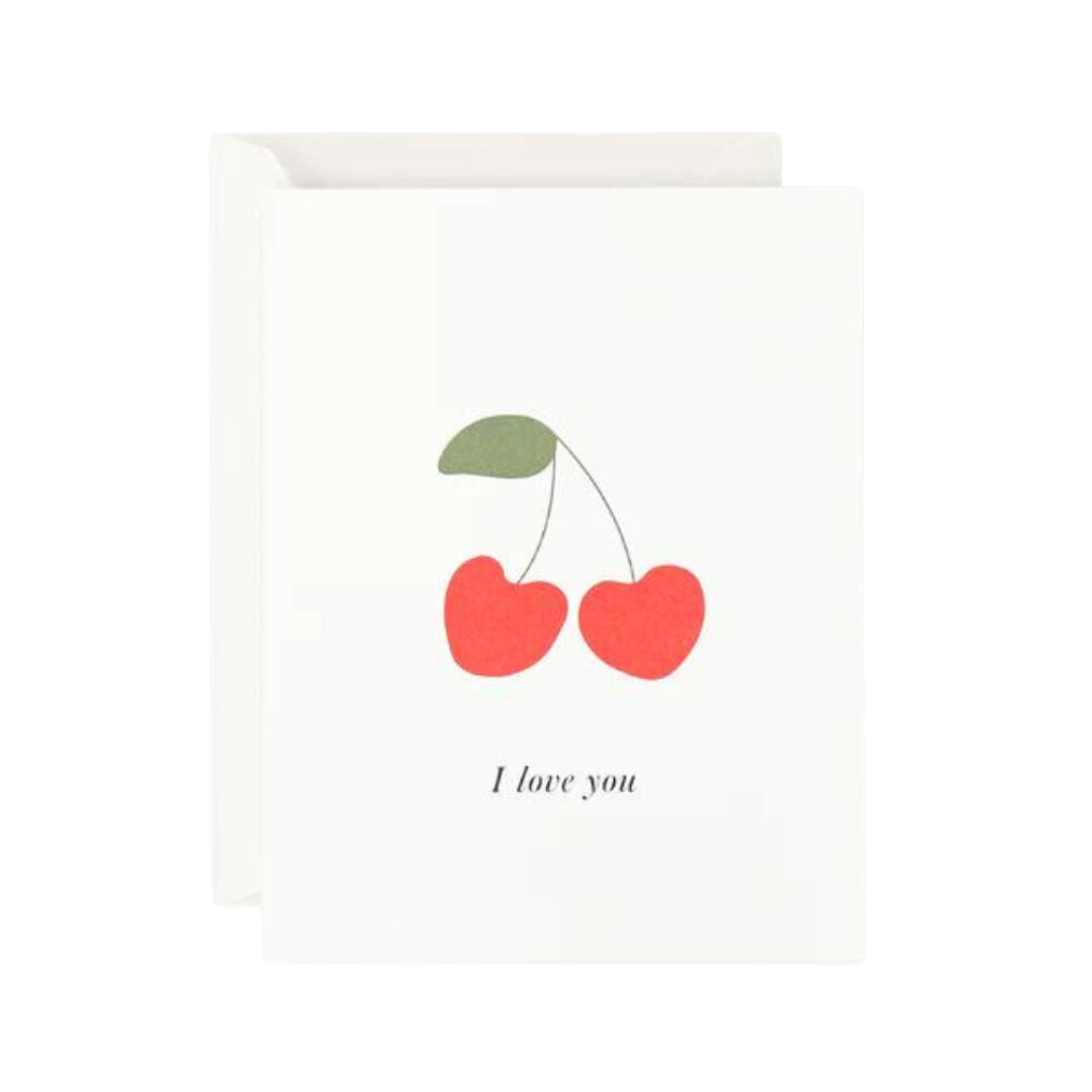 Card - I Love You Cherries