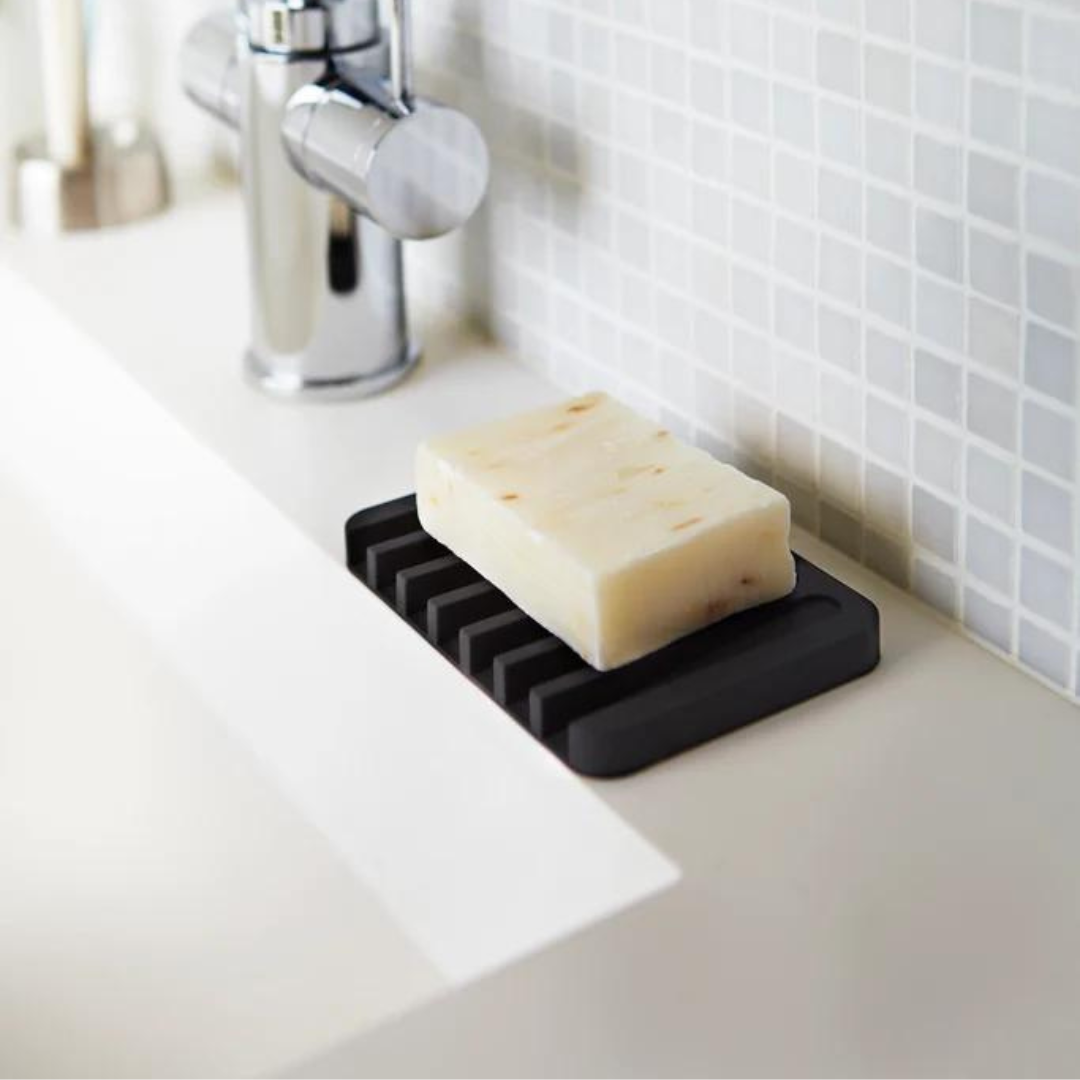 Flow Silicone Soap Tray - Black