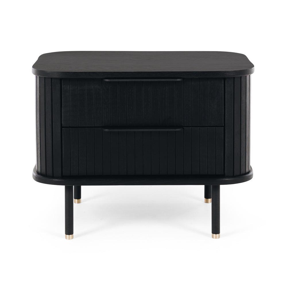 Anders 2 Drawer Bedside - Black - Humble & Grand Homestore