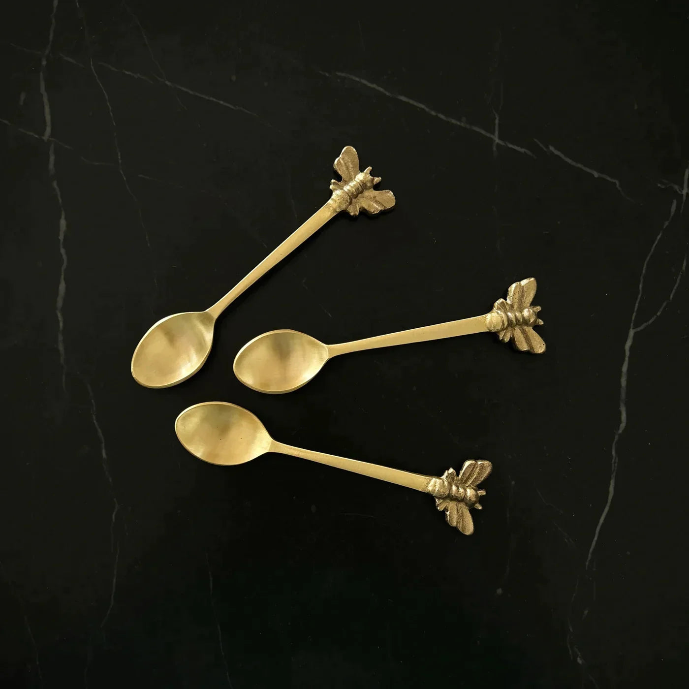 Bee Teaspoon - Solid Brass - Humble & Grand Homestore