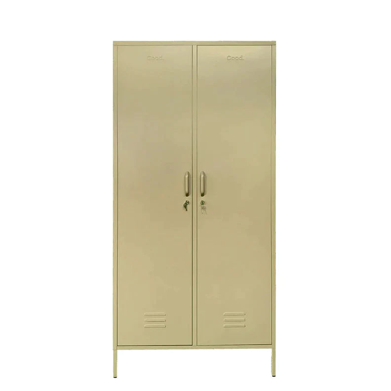 Clarence Contemporary Metal Locker - Biscotti - Humble & Grand Homestore