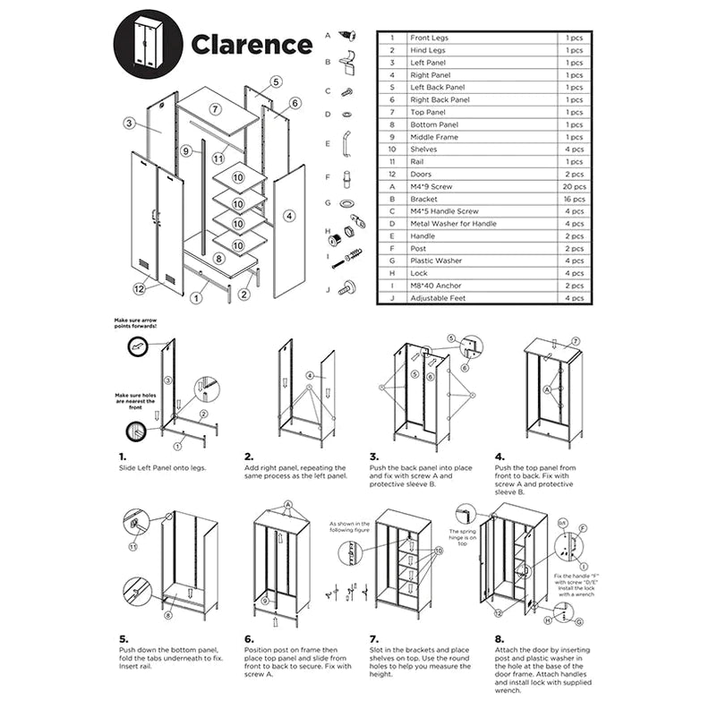 Clarence Contemporary Metal Locker - Biscotti - Humble & Grand Homestore