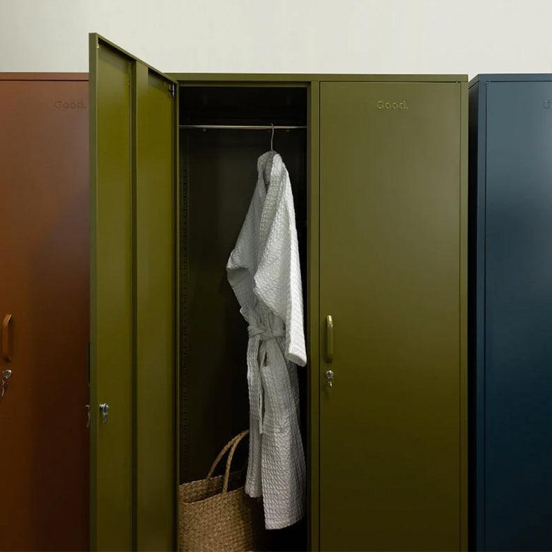 Clarence Contemporary Metal Locker - Biscotti - Humble & Grand Homestore