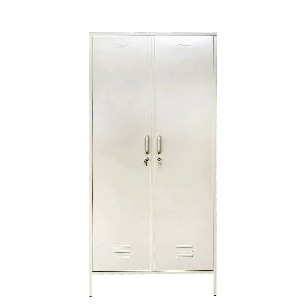 Clarence Contemporary Metal Locker - White - Humble & Grand Homestore