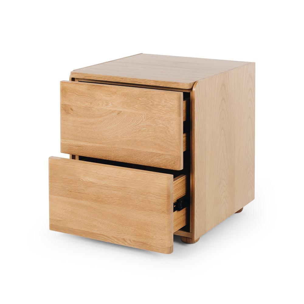 Cube Natural Oak Bedside - Oak Top - Humble & Grand Homestore