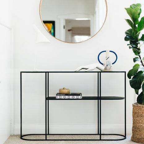 Deco Console Table - Black - Humble & Grand Homestore