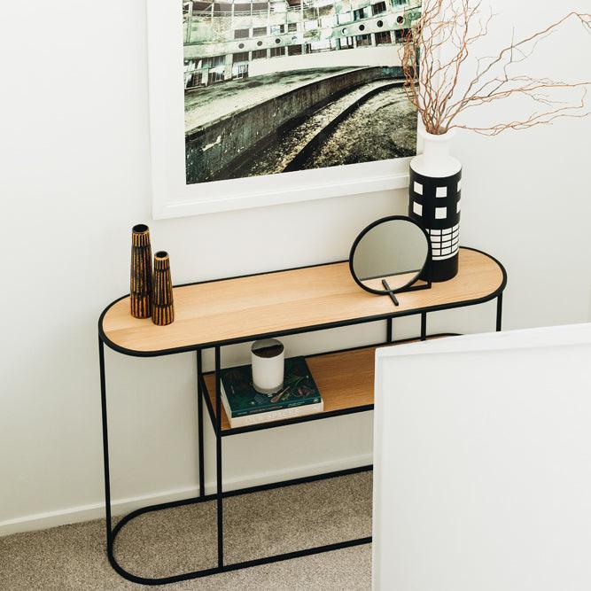 Deco Console Table - Natural Oak - Humble & Grand Homestore