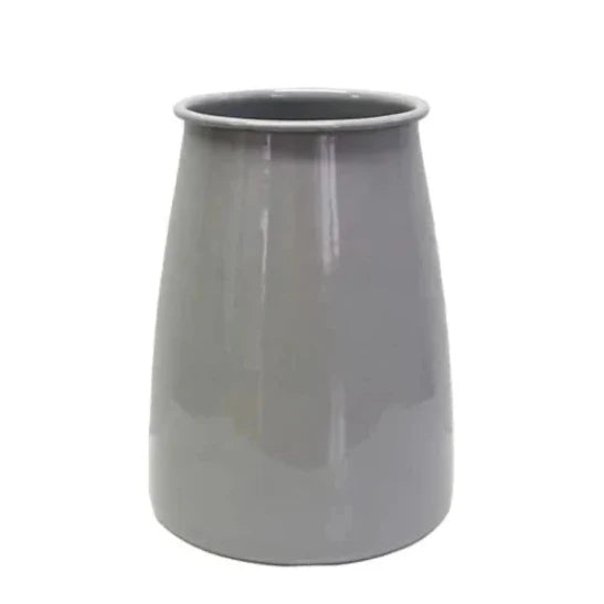 Enamel Utensil Holder - Soft Grey