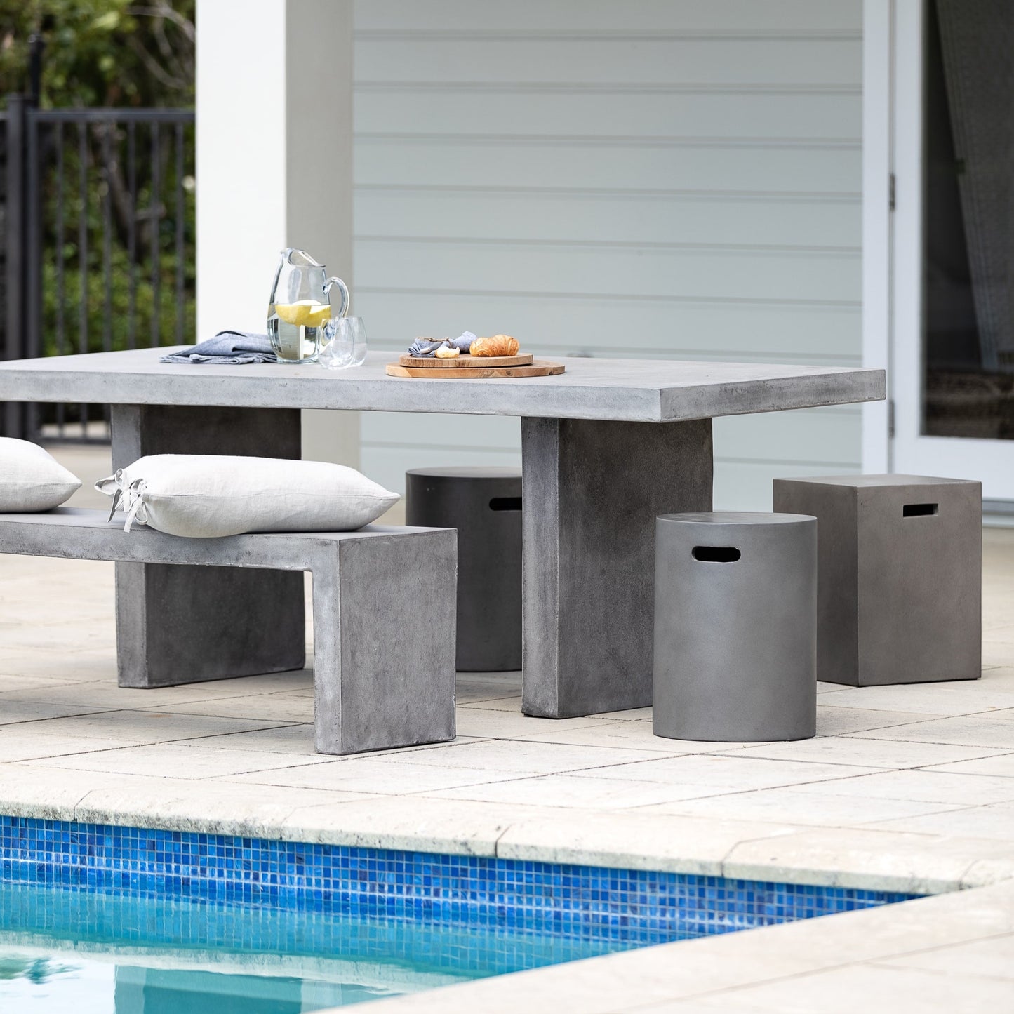 Palma Long Bench - Grey