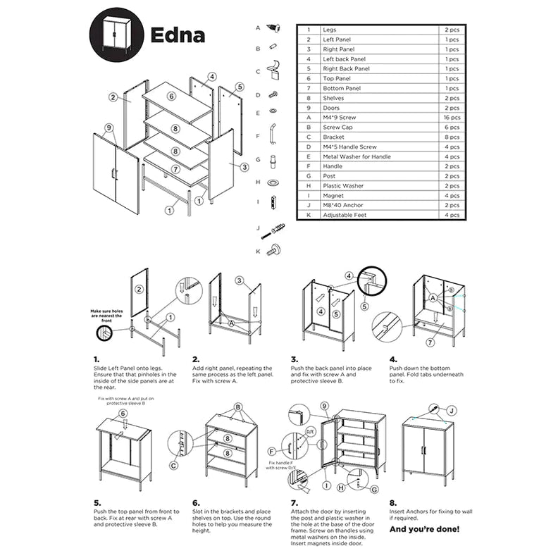 Edna Contemporary Metal Locker - Duck Egg   - Humble & Grand Homestore