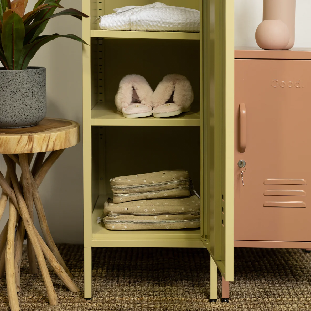 Ernest Contemporary Metal Locker - Olive