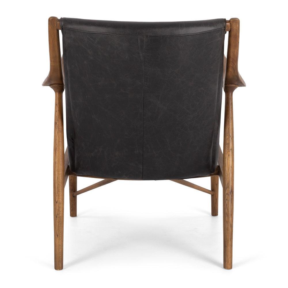 Finn Armchair - Black Wax Leather - Humble & Grand Homestore