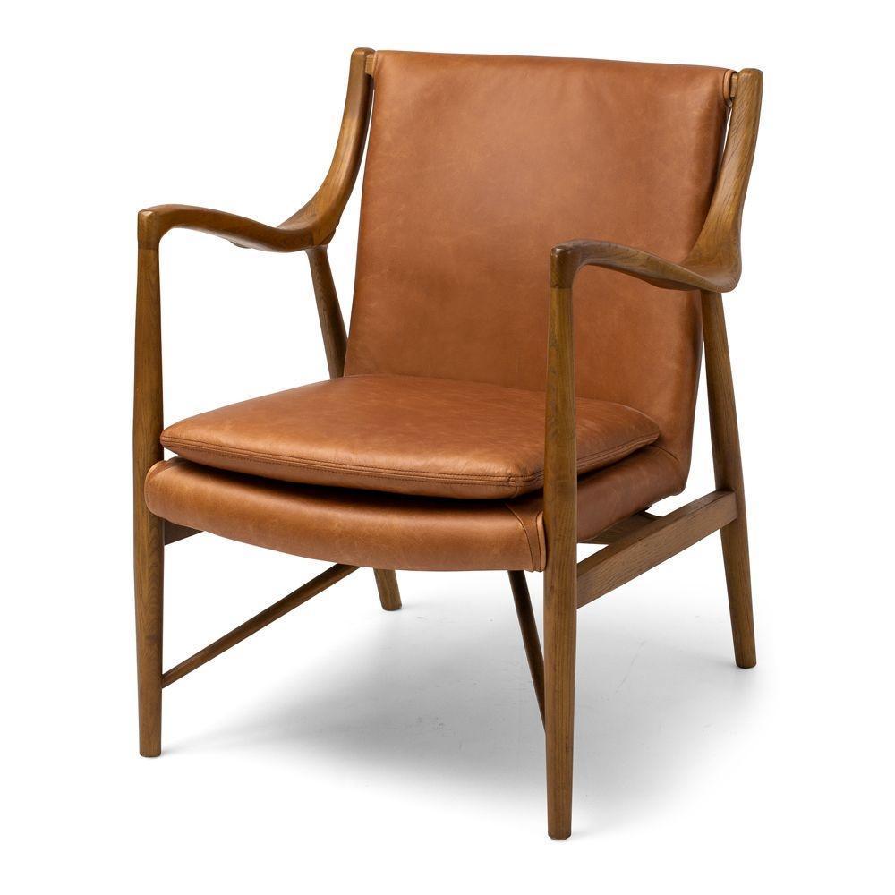 Finn Armchair - Cognac Leather - Humble & Grand Homestore