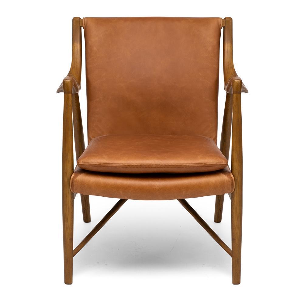 Finn Armchair - Cognac Leather - Humble & Grand Homestore