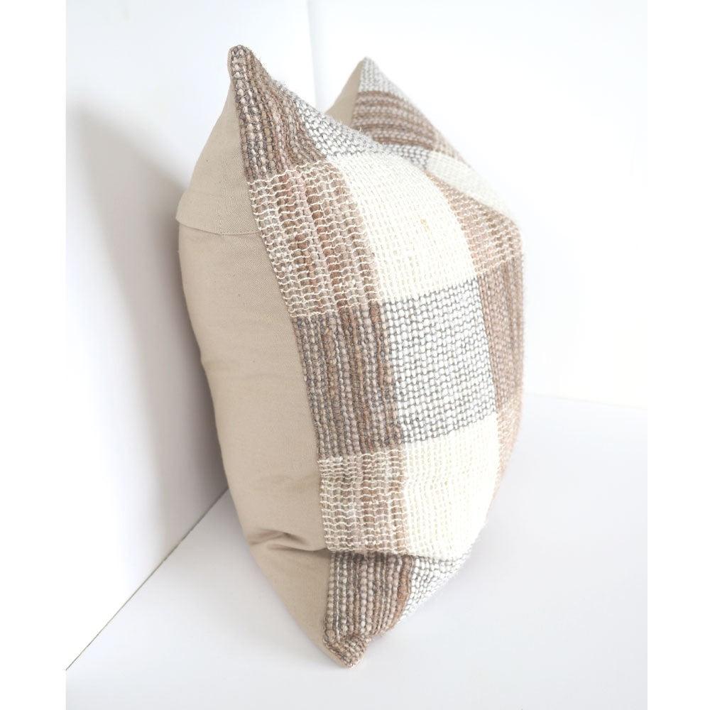 Greta Cushion - Grey Check - Humble & Grand Homestore