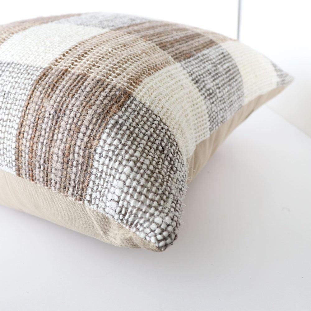 Greta Cushion - Grey Check - Humble & Grand Homestore