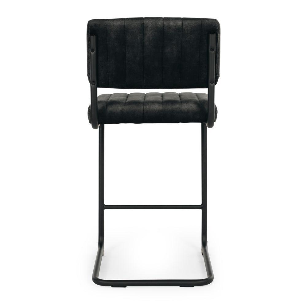 Halo Barstool - Velvet Anthracite - Humble & Grand Homestore