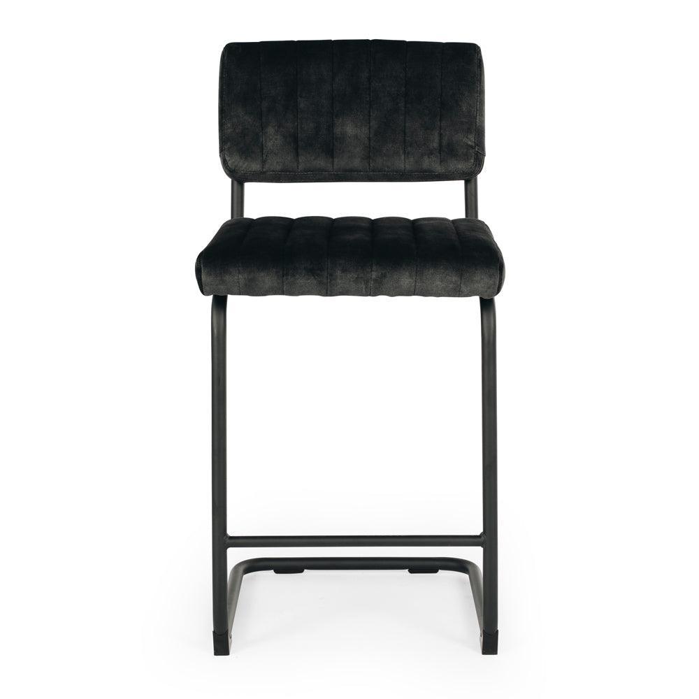 Halo Barstool - Velvet Anthracite - Humble & Grand Homestore