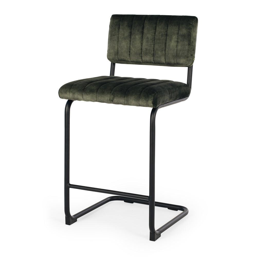 Halo Barstool - Velvet Moss Green - Humble & Grand Homestore