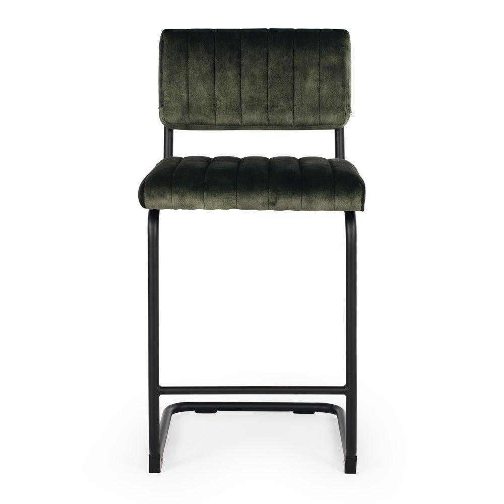 Halo Barstool - Velvet Moss Green - Humble & Grand Homestore