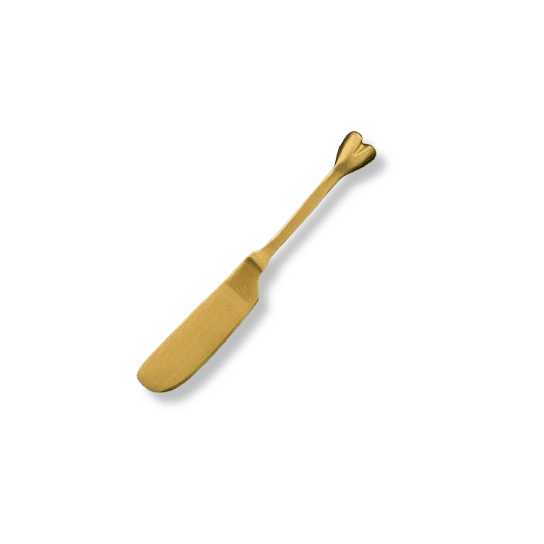 Heart pate knife - Brass - Humble & Grand Homestore