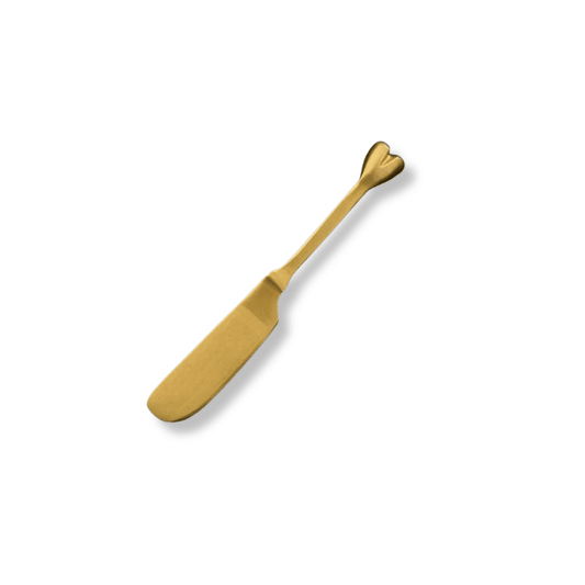 Heart pate knife - Brass - Humble & Grand Homestore