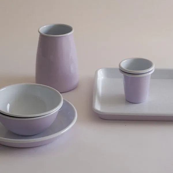 Enamel Utensil Holder - Lilac