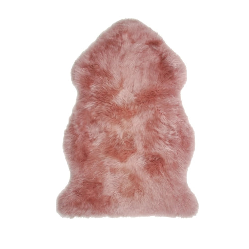 Long Wool Sheepskin - Dark Rose