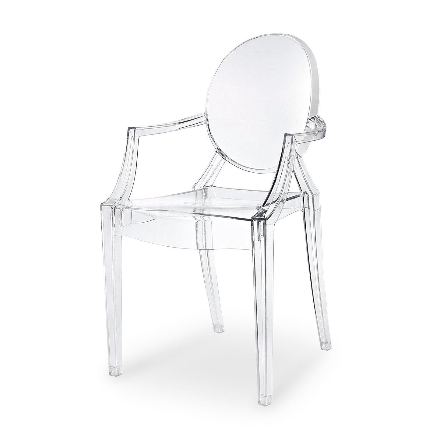 Casper Dining Chair - Transparent with Arms