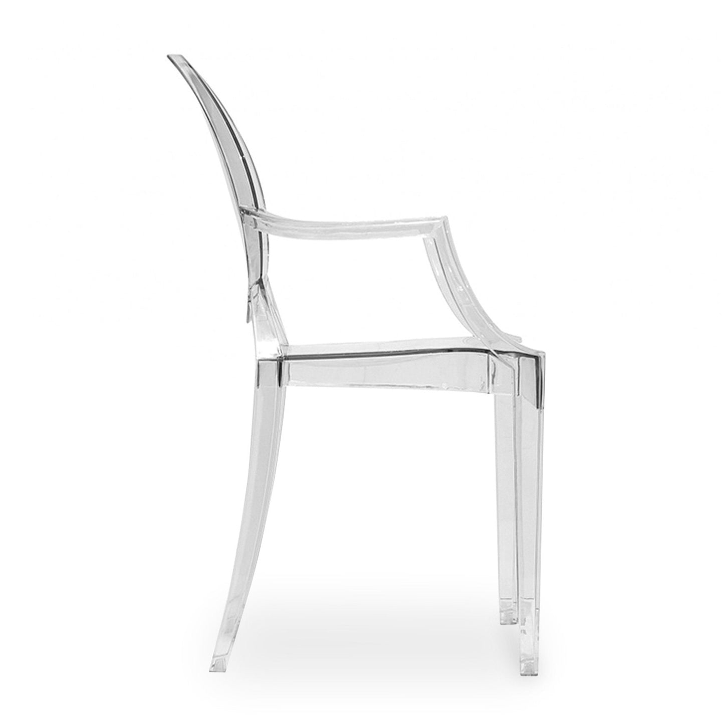 Casper Dining Chair - Transparent with Arms