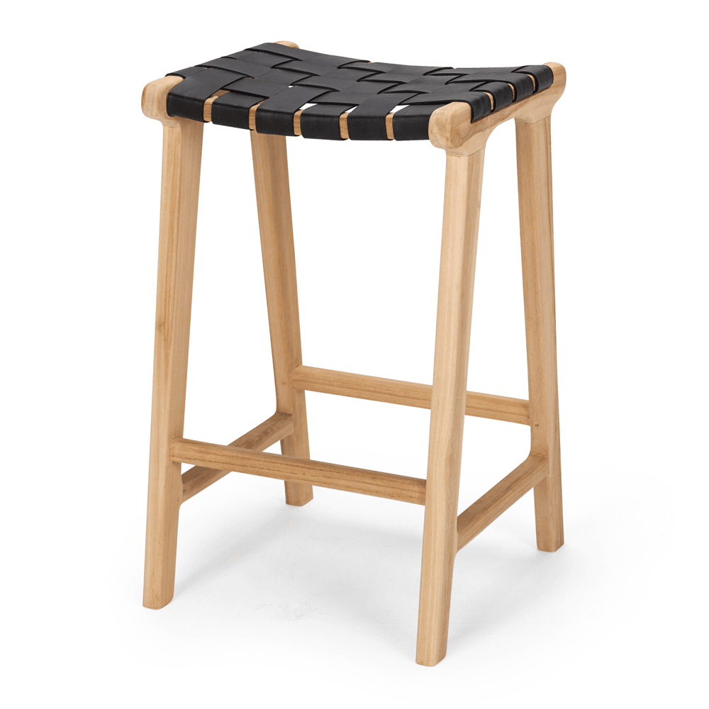 Indo Woven Barstool - Black - Humble & Grand Homestore