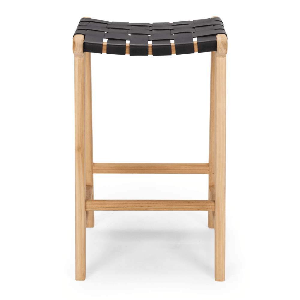 Indo Woven Barstool - Black - Humble & Grand Homestore