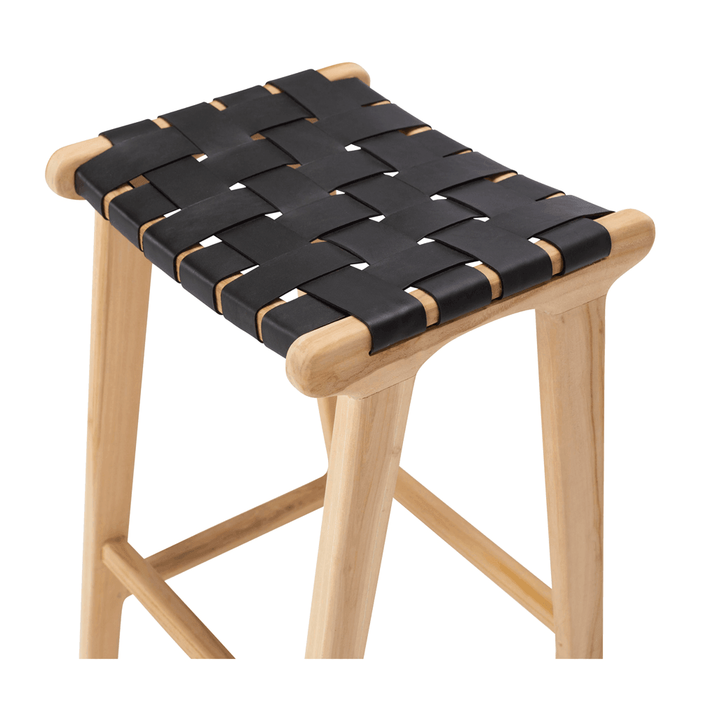 Indo Woven Barstool - Black - Humble & Grand Homestore