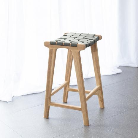 Indo Woven Barstool - Olive - Humble & Grand Homestore