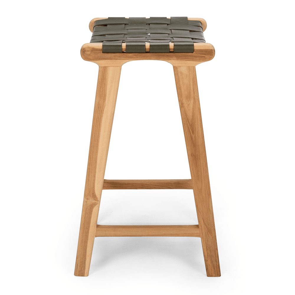 Indo Woven Barstool - Olive - Humble & Grand Homestore