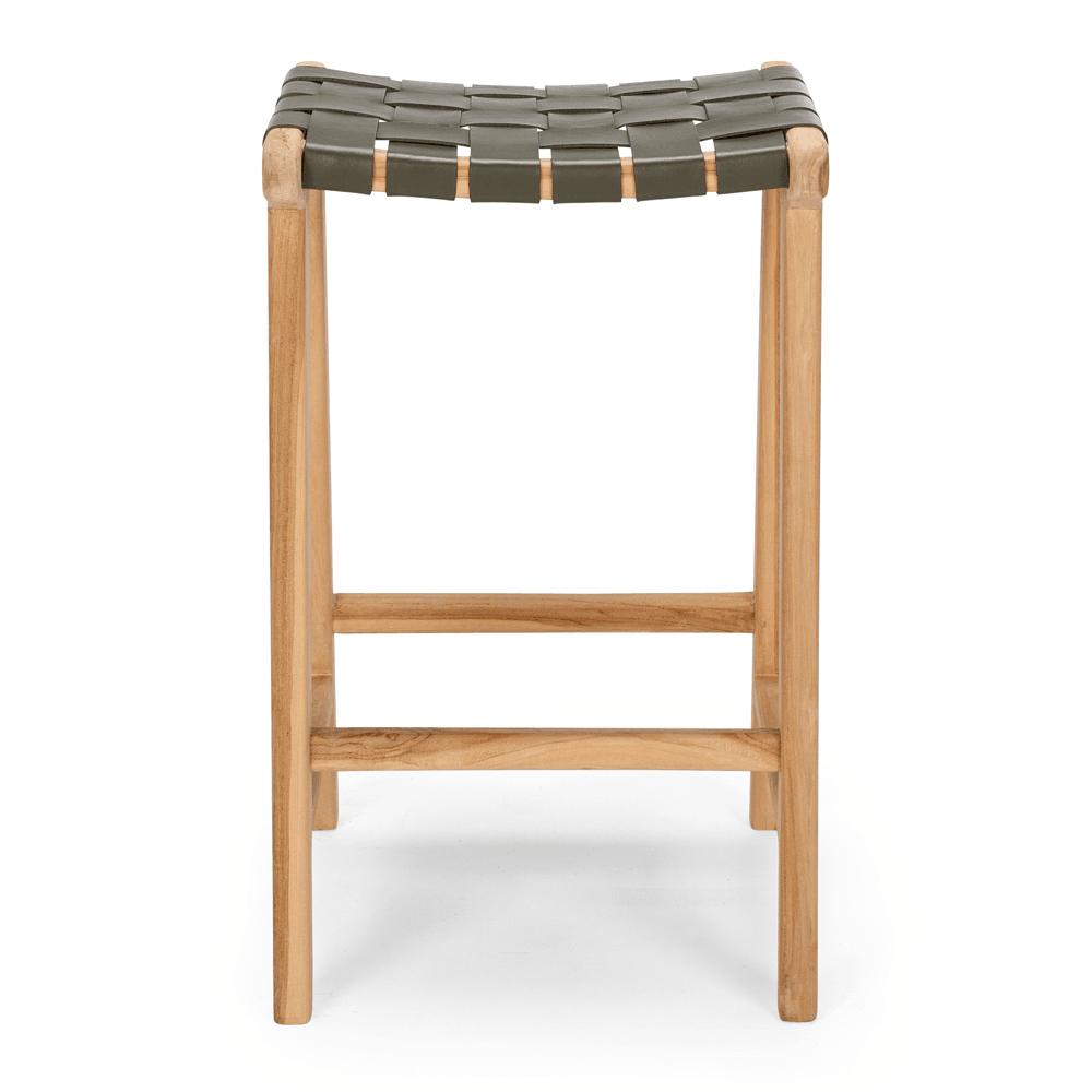 Indo Woven Barstool - Olive - Humble & Grand Homestore