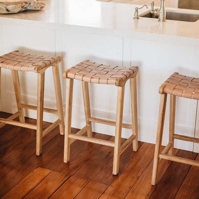 Indo Woven Barstool - Plush - Humble & Grand Homestore