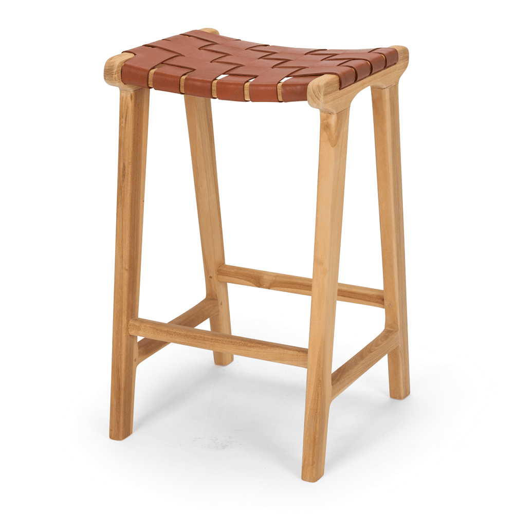 Indo Woven Barstool - Tan - Humble & Grand Homestore