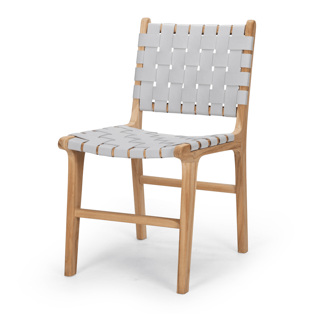 Indo Woven Dining Chair - Duck Egg - Humble & Grand Homestore