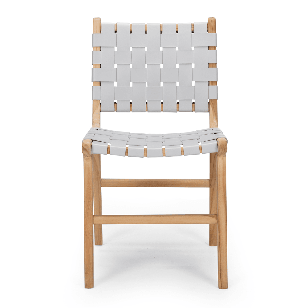 Indo Woven Dining Chair - Duck Egg - Humble & Grand Homestore