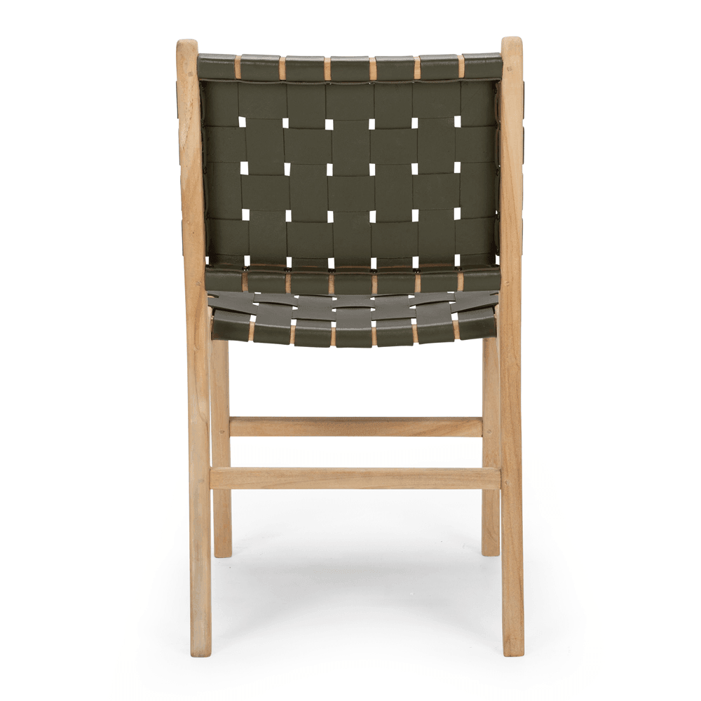 Indo Woven Dining Chair - Olive - Humble & Grand Homestore