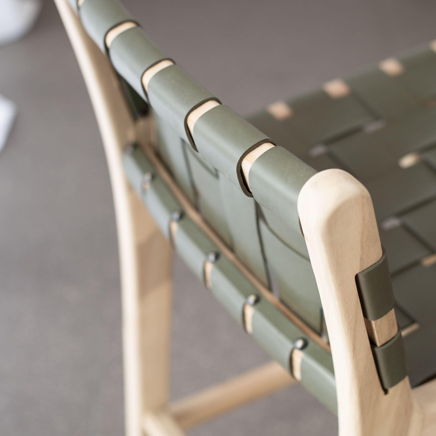 Indo Woven Highback Barstool - Olive - Humble & Grand Homestore