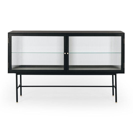 Kobe Sideboard Fluted Glass - Black - Humble & Grand Homestore