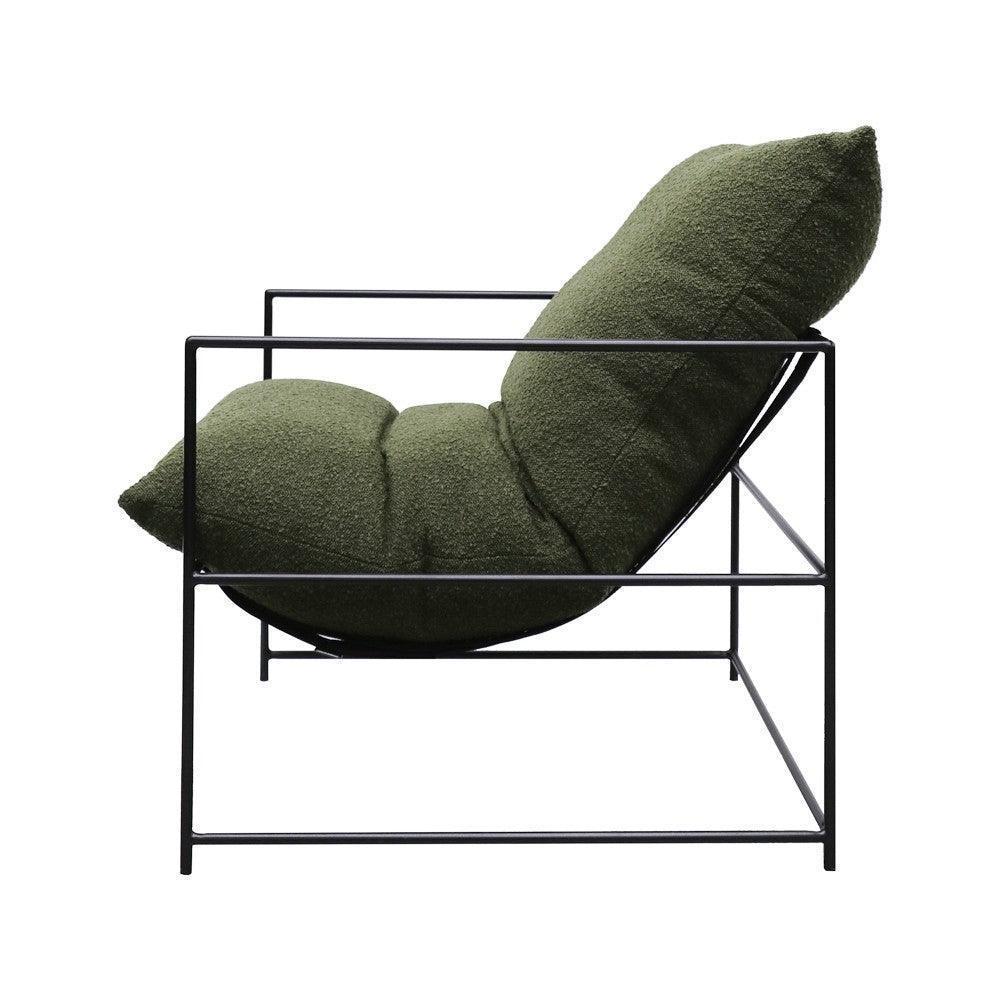 Lauro Club Armchair Boucle - Green - Humble & Grand Homestore