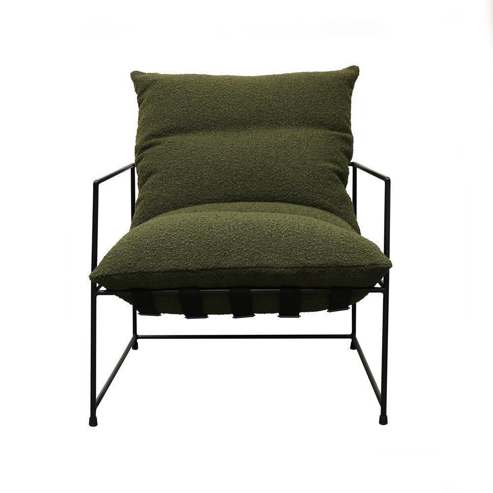 Lauro Club Armchair Boucle - Green - Humble & Grand Homestore