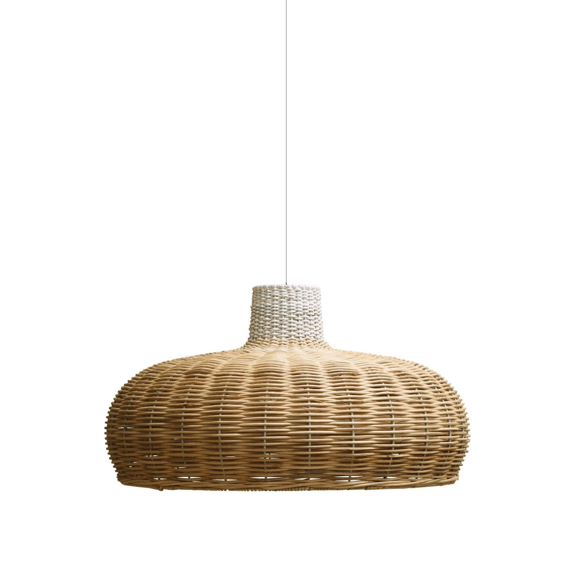 Lightshade - Dalat Round Natural/White Rim - Humble & Grand Homestore