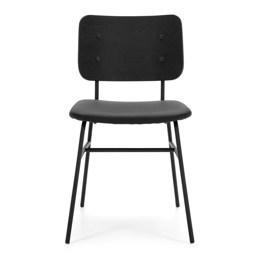 Lukas Dining Chair - Black Panel - Humble & Grand Homestore