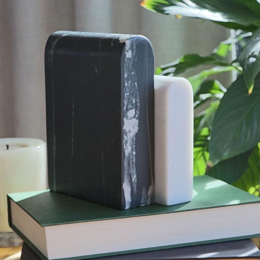 Marble Bookend Tall - Black - Humble & Grand Homestore